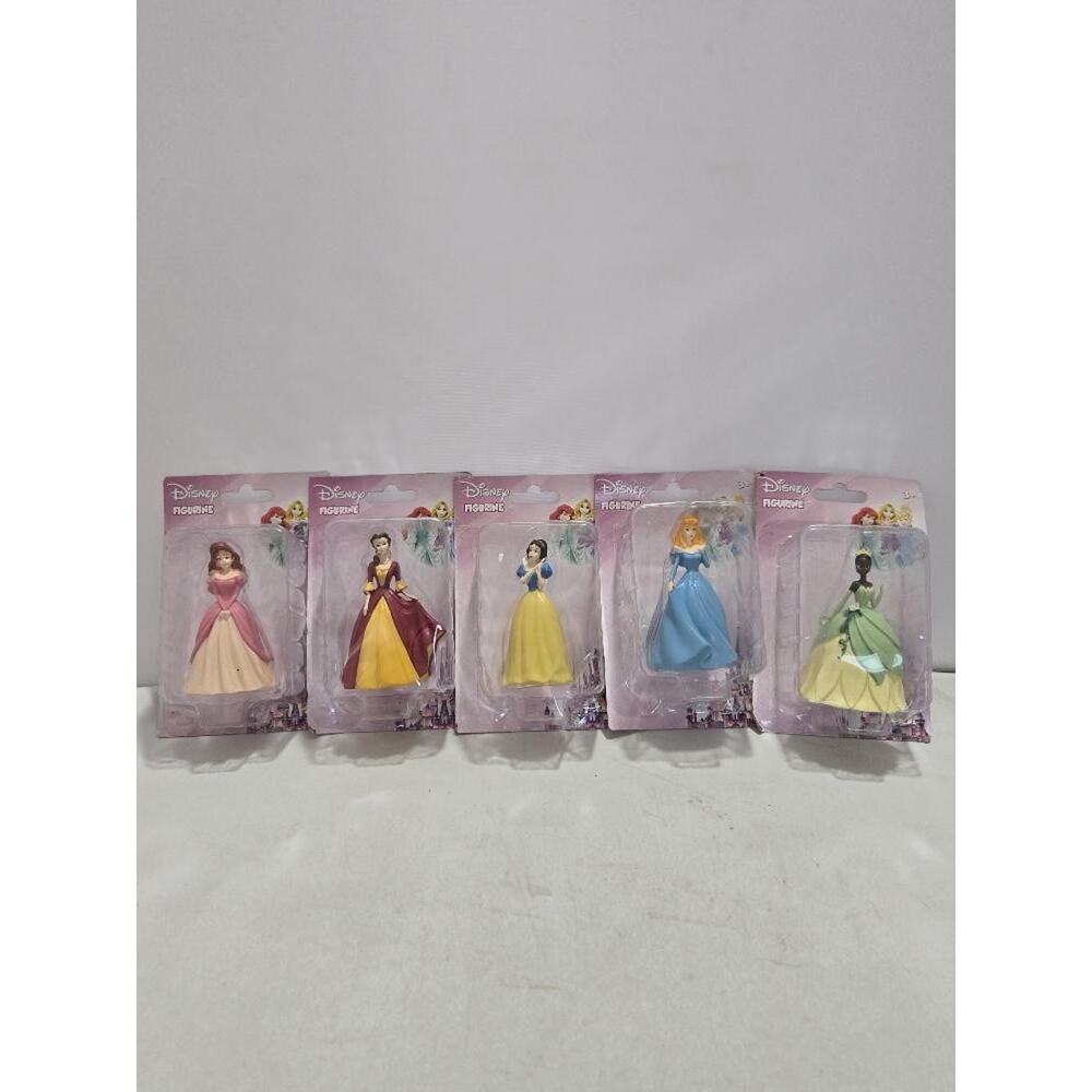 Lot of 5 Disney Princess Figurines – Belle, Aurora, Snow White, Ariel & Tiana